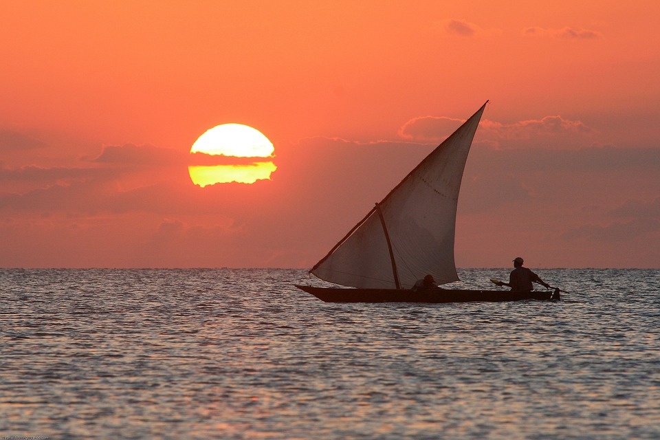 sunset in zanzibar